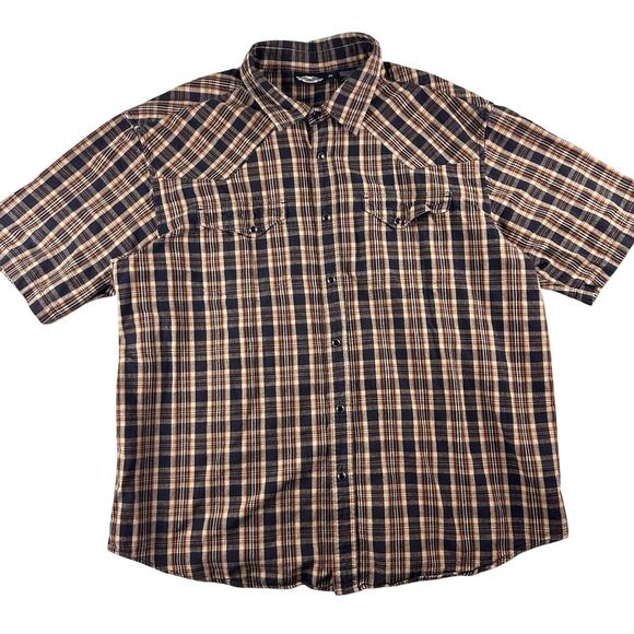 Vintage Harley Davidson Pearl Snap Shirt 100% Cotton Mens XXL Embroidered 2005 - Picture 1 of 15